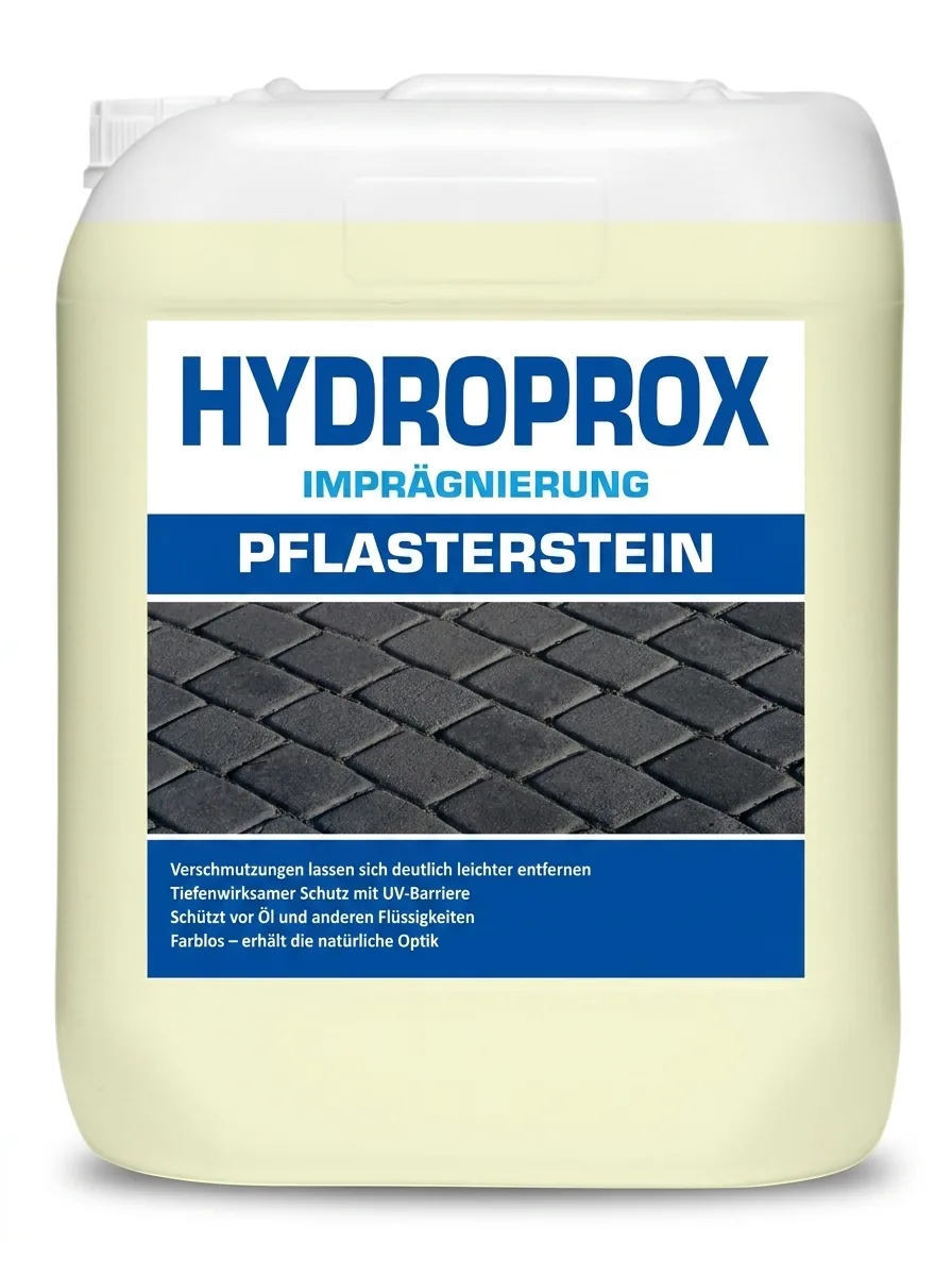 HYDROPROX Schutzschicht mit Nasseffekt für Pflastersteine