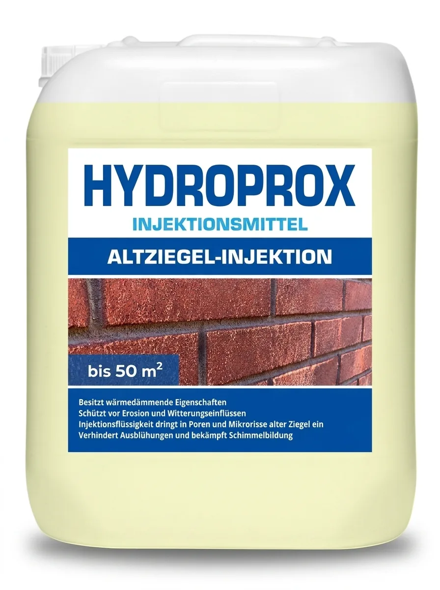 HYDROPROX Injektionsmittel gegen Feuchtigkeit für Altziegel